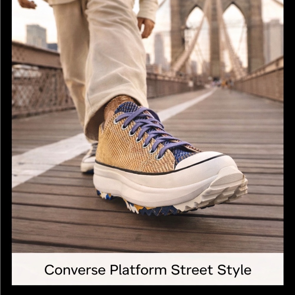 Converse Run Star Hike Knit Mashup Low Shoes Sneakers Unisex Women 10, Men 8.5 M